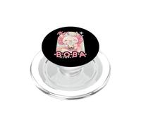 Thé à Bulles Kawaii Axolotl Boba Anime Axolotl Loving Neko PopSockets PopGrip pour MagSafe