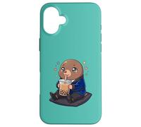 Thé à Bulles Kawaii Cute Mole Boba Coque pour iPhone 16 Plus