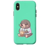 Thé à Bulles Kawaii Mole Boba Cute Coque pour iPhone X/XS