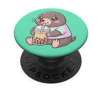 Thé à Bulles Kawaii Mole Boba Cute PopSockets PopGrip Adhésif