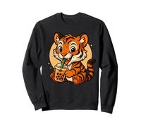 Thé à Bulles Mignon Tigre Kawaii Anime Boire Fille Enfants Sweatshirt