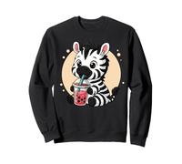 Thé à bulles mignon zèbre kawaii anime boire fille enfants Sweatshirt