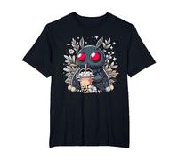 Thé à Bulles Mothman Kawaii Boba T-Shirt, Homme Grandes Tailles, Noir, 3X Tall