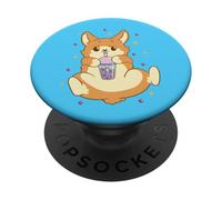 Thé à Bulles pour Chien Kawaii Mignon drôle PopSockets PopGrip Adhésif