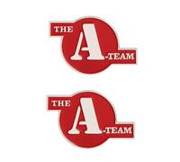 The A-Team Lot de 2 broches rouges en alliage émaillé pour cadeaux d'employés, construction d'équipe, décoration de sac à dos