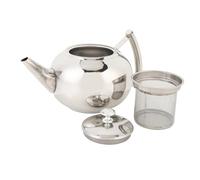 Thé à thé en acier inoxydable avec infuseur détachable infuseur fuite à la poignée latérale ergonomique de thé à thé pour les amateurs de brassage à thé en vrac (1,0L / 1000 ml) (1,5 L / 1500 ml)
