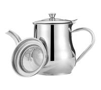 Thé à thé, miroir de 32 oz théières en acier inoxydable poli avec couvercle et passoire, à usage multi-usages avec des poignées creux fraîches pour les cafés, bars et restaurants, pot, cass