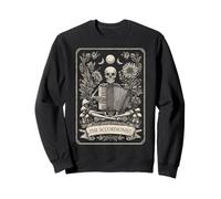 The Accordéonist Accordéon Player Tarot Carte Squelette Witchy Sweatshirt