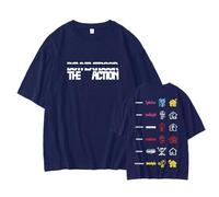 The Action Album T-Shirt Support Imprimé Chemise Merch Unisexe(Blue,S)
