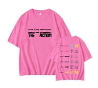 The Action Album T-Shirt Support Imprimé Chemise Merch Unisexe(Pink,3XL)