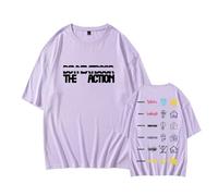 The Action Album T-Shirt Support Imprimé Chemise Merch Unisexe(Purple,S)
