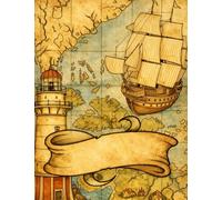 The Age of Exploration - Vintage Nautical Composition Notebook