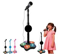 The All-in-One Microphone Toy，2026 New Kids Microphone with Adjustable Stand，Christmas Birthday Gifts Toys, for Girls Boys Singing， LED Lights, Christmas Celebrations, Birthday Events and Podcast-B