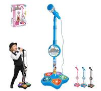 The All-in-One Microphone Toy, with Adjustable Stand, Got Built-in Music, Colorful Lights, Kids Karaoke Machine, for Christmas Birthday Gifts, for Singing, Boys & Girls (1 Set-B)