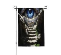 The All-Seeing Eye Spring Garden Flag - Drapeaux de cour vibrants pour l'extérieur, décoration extérieure printanière parfaite et décorations de cour de Pâques