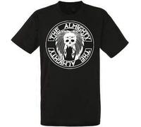 The Almighty Logo Black T-Shirt Rock Band Shirt Heavy Metal Tee Manches Courtes(Large)