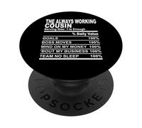 The Always Working Cousin Nutrition Facts Cousins Hommes Femmes PopSockets PopGrip Adhésif