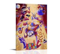 The Amazing Digital Circus Creative Peinture décorative imperméable sans encadrement directement collée avec matériaux résistants à l'humidité et anti-salissure pour salon chambre à coucher Sens