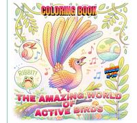 The Amazing World of Active Birds: Learn to Color with Guides or Go Wild! A Fun Activity Book with Penguins, Parrots, Flamingos, and More