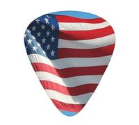 The American Flag in a Blue Sky Lot de 12 médiators pour guitare, 4 pièces de chacune des 3 tailles, adaptés à une large gamme d'instruments à cordes