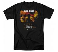 The Amityville Horror Get Out T Shirt Licensed Horror Movie Retro Tee Black Black Black
