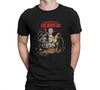 The Amityville Horror T-Shirt Men Scary Horror Leisure Cotton Tee Shirt Crewneck Short Sleeve T Shirts 6XL Tops Black 3XL