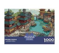 The Ancient Chinese City 1000 Pcs Carton Premium Coffret De Puzzles Dream City Stimulant Et Éducatif Défi Unique Puzzles As Birthday Gifts 38x26cm/1000pcs