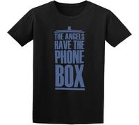 The Angels Have Phone Box Mens 100% Cotton Short Sleeve Tshirt Black 3XL
