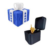 The Annoying Present with Middle Doigt, Just for You Middle Finger in a Box W, Coffret puzzle avec vis, farce amusante surprise pour adultes (Bleu et blanc)