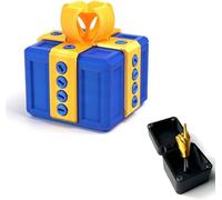The Annoying Present with Middle Doigt, Just for You Middle Finger in a Box W, Coffret puzzle avec vis, farce amusante surprise pour adultes (bleu)