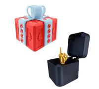 The Annoying Present with Middle Doigt, Just for You Middle Finger in a Box W, Coffret puzzle avec vis, farce amusante surprise pour adultes (rouge et bleu)