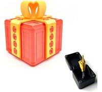 The Annoying Present with Middle Doigt, Just for You Middle Finger in a Box W, Coffret puzzle avec vis, farce amusante surprise pour adultes (rouge)
