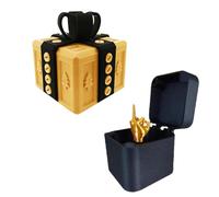 The Annoying Present with Middle Doigt, Just for You Middle Finger in a Box W, Coffret puzzle avec vis, farce amusante surprise pour adultes (doré et noir)