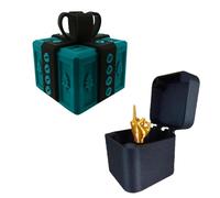 The Annoying Present with Middle Doigt, Just for You Middle Finger in a Box W, Coffret puzzle avec vis, farce amusante surprise pour adultes (vert et noir)
