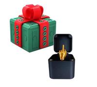 The Annoying Present with Middle Doigt, Just for You Middle Finger in a Box W, Coffret puzzle avec vis, farce amusante surprise pour adultes (vert et rouge)