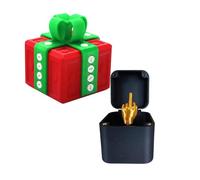 The Annoying Present with Middle Doigt, Just for You Middle Finger in a Box W, Coffret puzzle avec vis, farce amusante surprise pour adultes (rouge et vert)