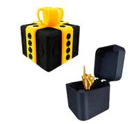 The Annoying Present with Middle Doigt, Just for You Middle Finger in a Box W, Coffret puzzle avec vis, farce amusante surprise pour adultes (noir)