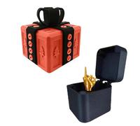 The Annoying Present with Middle Doigt, Just for You Middle Finger in a Box W, Coffret puzzle avec vis, farce amusante surprise pour adultes (rouge et noir)