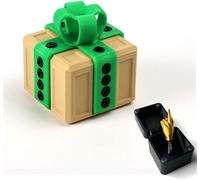 The Annoying Present with Middle Finger, Just for You Middle Finger in a Box, Present Puzzle Case with Screws, Surprise Funny Prank for Adult Container Novelty (Jaune)