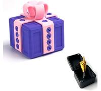 The Annoying Present with Middle Finger, Just for You Middle Finger in a Box, Present Puzzle Case with Screws, Surprise Funny Prank for Adult Container Novelty (Violet)