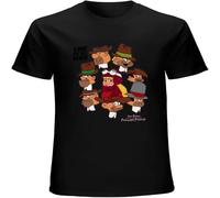 The Ant Hill Mob and Penelope Pitstop Mens T-Shirt Printed Graphic Top Unisex Tee Black M
