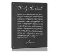 The Apostle's Creed Wall-Art Metal Tin Sign Beliefs Wall-Art, Farmhouse Scripture Poster Decoration Prints Bedroom