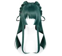 The Apothecary Diaries MaoMao Cosplay Perruques Longues Vert Foncé Avec Frange Pour La Fête Costumée D'Halloween