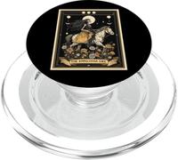 The Appaloosa Girl Horse Riding Tarot Card Squelette Witchy PopSockets PopGrip pour MagSafe