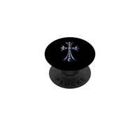 The Aquamarine Pave Diamond Cross PopSockets PopGrip Adhésif