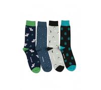 The Arctic Bay Lot de 4 chaussettes Austral Edition - Coton biologique - Double fil - Douces, confortables et résistantes - Fabriquées en Espagne, multicolore, 36-40