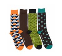 The Arctic Bay Lot de 4 paires de chaussettes Gea Edition en coton biologique à double fil, douces, confortables et résistantes, fabriquées en Espagne, multicolore, 41-45