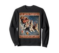 The Arctic Purrforce - Balade Classique en traîneau de Noël pour Chats Sweatshirt