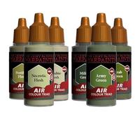 The Army Painter, Air Triads Deathly + Drab Green - Peintures prêtes pour aérographe, 6x18 ml de peintures acryliques pré-diluées pour pistolet à peinture - Aérographe pour figurines D&D et Warhammer