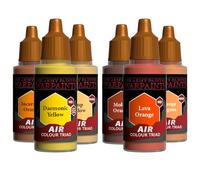 The Army Painter, Air Triads Orange + Yellow - Peinture prête pour aérographe Orange + Yellow, 6x18 ml de peintures acryliques pré-diluées - Peinture pour figurines D&D et Warhammer